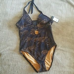 Mossimo black one piece swimsuit med